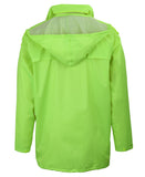 Lime Rain Jacket Back