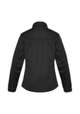Back of Ladies Black Softshell Jacket