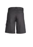 Charcoal Womens Plain Utility Shorts Back