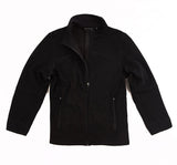Mens Black Merino Jacket Front