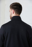 Mens Black Merino Jacket Back