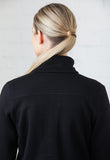 Black Womens Merino Jacket Back