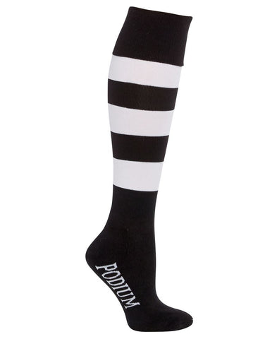 Black & White Striped Sports Sock