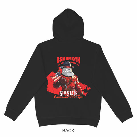 Adults Hoodie - NO ZIP - 51st State Canadian Red
