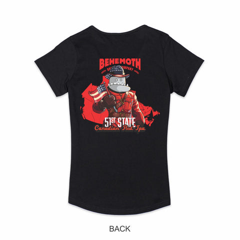 Ladies Scoop Neck Tee - 51st State Canadian Red