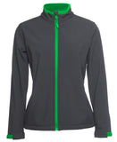 Charcoal/Pea Green Softshell Jacket