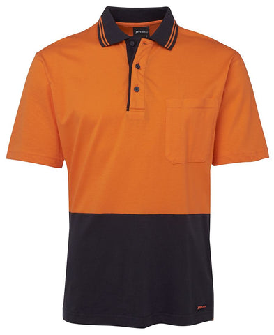 Orange/Navy Cotton Polo