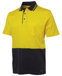 Yellow/Navy Cotton Polo Front
