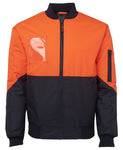 Flying Jacket Orange/Navy Front of Jacket