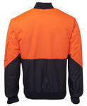 Flying Jacket Orange/Navy Back of Jacket