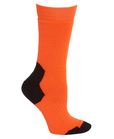 Acrylic & Polyester Orange & Black Work Sock