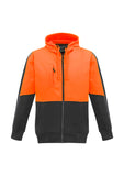Hi Vis Full Zip Hoodie Orange/Charcoal