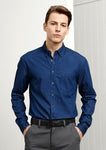Dark Blue Mens Long Sleeve Shirt