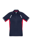 Navy/Red/Silver Polo