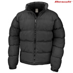 Black Unisex Puffer Jacket Front