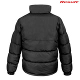 Black Unisex Puffer Jacket Back