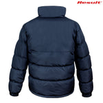 Navy Unisex Puffer Jacket Back