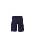 Navy Curved Cargo Shorts Front