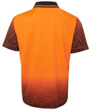 Orange/Black Web Polo Back