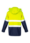 Yellow/Navy Ultralite Waterproof Jacket Back