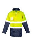 Yellow/Navy Ultralite Waterproof Jacket Front