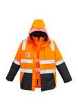 Orange & Navy 4 in 1 Hi Viz Waterproof Jacket