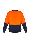Orange/Navy Hi Vis Crew Sweatshirt Back