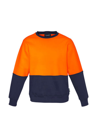 Orange/Navy Hi Vis Crew Sweatshirt