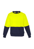 Yellow/Navy Hi Vis Crew Sweatshirt