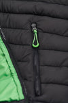 Black/Lime Contrast Colours on Jacket